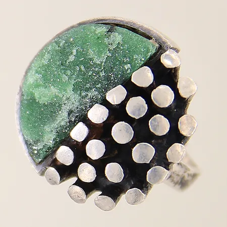 Ring med zoisit justerbar storlek bredd 4,5-23,8mm silver 925/1000 Vikt: 15,4 g
