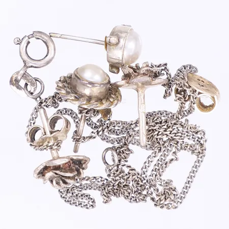 Diverse silver udda defekt 925/1000 silver Vikt: 6 g