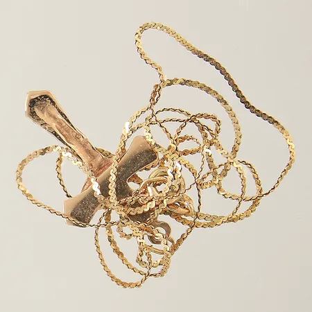 Diverse guldsmycken skadade buckliga 14K Vikt: 2,6 g