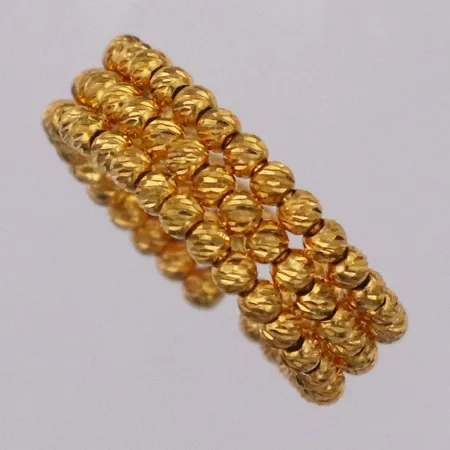 Ring reglerbar stl ca 18, bredd ca 7mm. 21K Vikt: 6,7 g