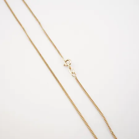 Halskedja, pansar, 50cm, bredd 2mm, 18k Vikt: 4 g