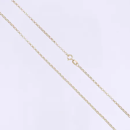 Halskedja ärtlänk 47cm bredd 2mm 18K Vikt: 1,2 g