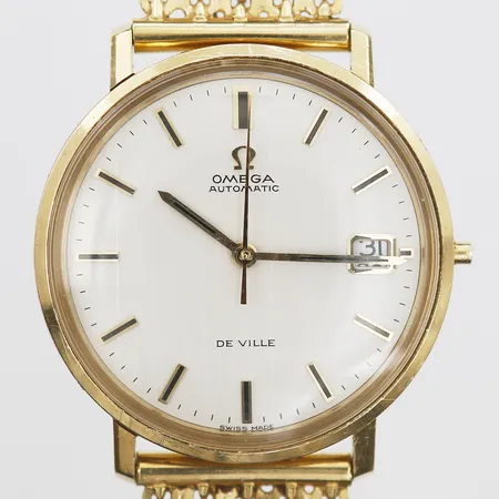 Herrur Omega De Ville, Ø 34mm, automat, utan tillbehör, saknar krona, lös boett, 18K