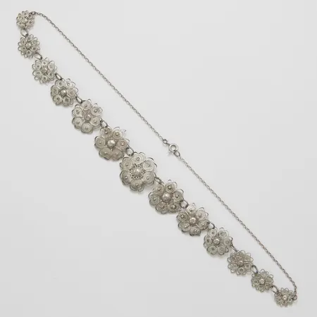 Collier längd 43cm, bredd 20mm, 925/1000 silver Vikt: 17,2g Vikt: 17,2 g