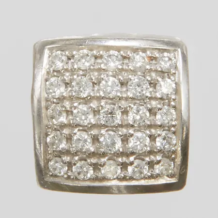 Hänge med diamanter, 25 x ca 0,01ct, längd 10mm, MPC jewelry, vitguld, 18K Vikt: 2,7g Vikt: 2,7 g