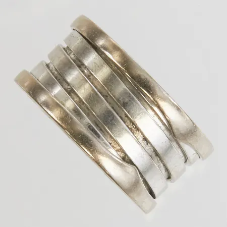 Ring Bvlgari B-Zero 4 Band, stl:17½, bredd ca 12mm, vitguld, serienr: RFS9AP, refnr: ANI91026 323557, certifikat från NK 2021, värderingsbevis från NK, etui, box, påse, 18K Vikt: 13,8g Vikt: 13,8 g
