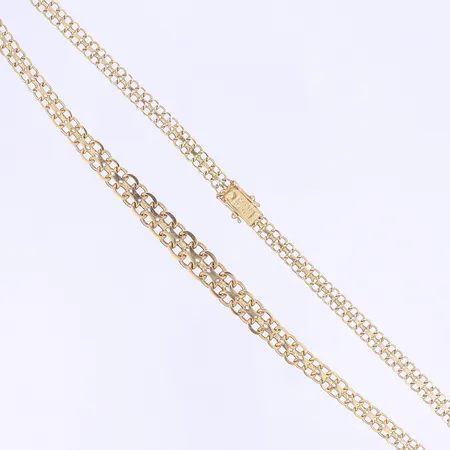 Halskedja doserad X-länk 44,5cm bredd 5-9mm tillv. NSE Guldvaru Aktiebolag 18K Vikt: 19,2 g