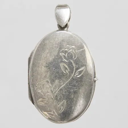 Hänge medaljong längd 33mm, 925/1000 silver Vikt: 4,7g Vikt: 4,7 g