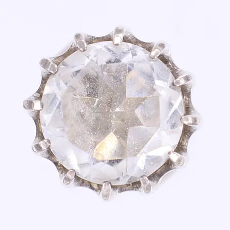 Ring med vit sten Bengt Hallberg justerbar storlek bredd 5-20mm silver 925/1000 Vikt: 12,6 g