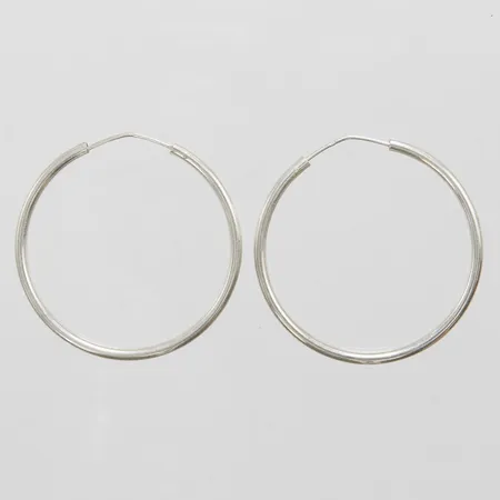 Örhängen creoler Ø35mm, bredd 2mm, 925/1000 silver Vikt: 2,7g Vikt: 5,8 g