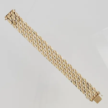 Armband 19cm, bredd:19mm 14K 45,3g.