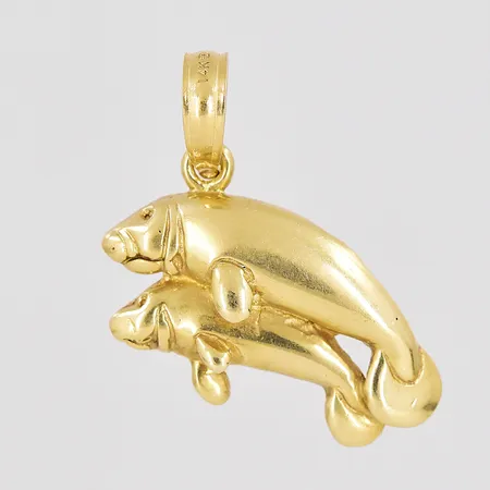 Hänge längd 23,5mm inklusive ögla bredd 16mm 14K Vikt: 1,6 g
