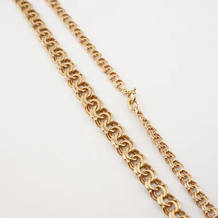 Collier dosserad bismarck, 45,5cm, bredd 9mm, 18k Vikt: 29,7 g