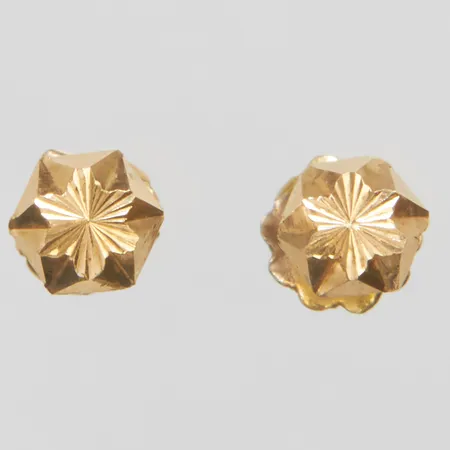 Örhängen Øca.5mm, gängade stift, defekta snurrebussar, 18K Vikt: 0,5 g