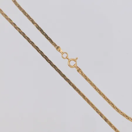 Kedja längd 43cm, bredd 2mm, 18K Vikt: 9,2 g