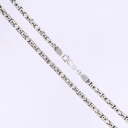 Halskedja kejsarlänk 50cm bredd 5mm 925/1000 silver  Vikt: 55,9 g
