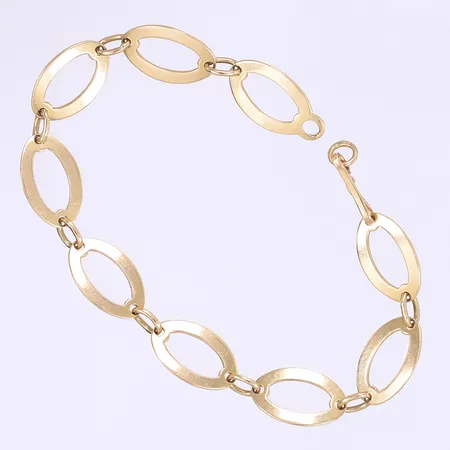 Armband 21cm bredd 11mm tillv. Borgila gravyr, defekt lås, 18K Vikt: 14,9 g