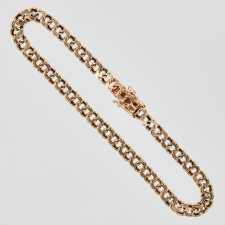 Armband bismarck längd: ca 18,5cm bredd: ca 4mm Hedens Guldsmeds Ab Bröderna årtal 1961, 18K Vikt: 7,6 g