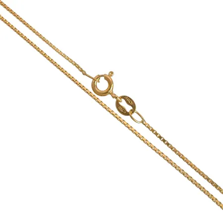 Halskedja Venezia i 18K guld, Italien, längd 50,5 cm, bredd 0,8 mm, fint skick Vikt: 2,8 g