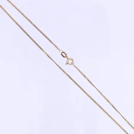 Halskedja pansar 38cm, bredd 1mm, 9K Vikt: 1,7 g