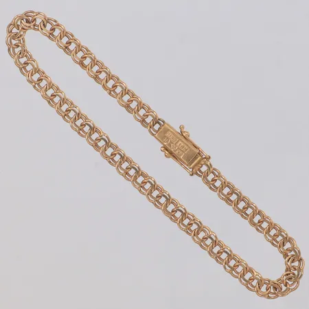 Armband Bismarck längd 18,5cm, bredd 4,5mm, 18K  Vikt: 7,7 g