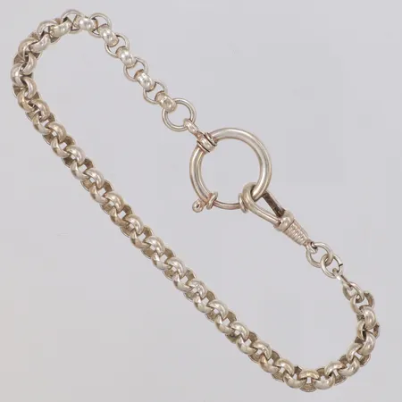 Klockedja Ärtlänk längd 25,5cm, bredd 6mm, 925/1000 silver Vikt: 23,6 g