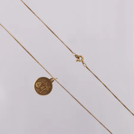 Kedja Venezia längd 47cm hänge Våg Ø15,4mm, 18K Vikt: 3,9 g