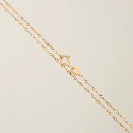 Kedja Singapore GHA längd 42cm bredd 0,8mm 18K Vikt: 1,2 g