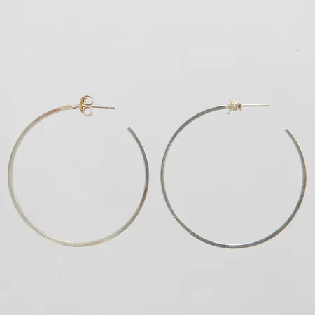 Örhängen creoler GHA Ø37mm, bredd 1,2mm, stift, 925/1000 silver Vikt: 3,0g Vikt: 3 g