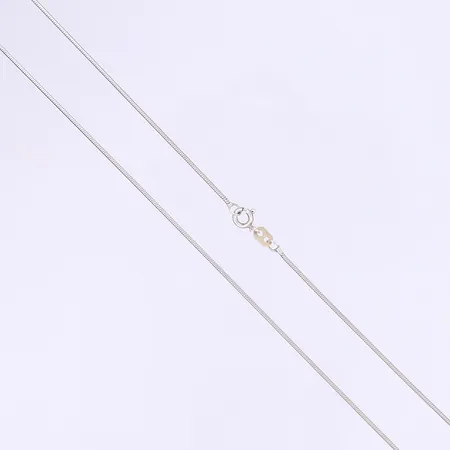 Halskedja ormlänk 50cm bredd 1mm 925/1000 silver Vikt: 5,5 g