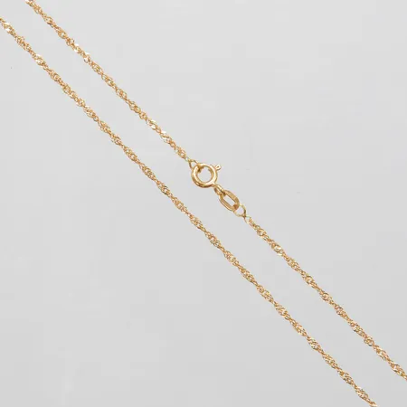 Kedja Singapore längd 50cm, bredd 1mm, 18K Vikt: 2,3g Vikt: 2,3 g