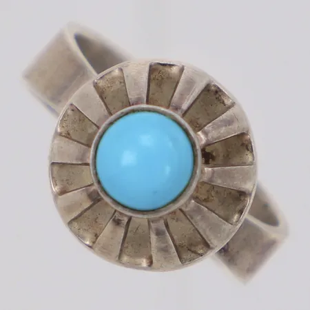 Ring med turkos stl:16¾, bredd 12,6mm, Alton år 1967, 925/1000 silver Vikt: 4,7 g