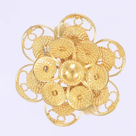 Ring blomma stl:17½ bredd 3-23mm 18K  Vikt: 6,3 g