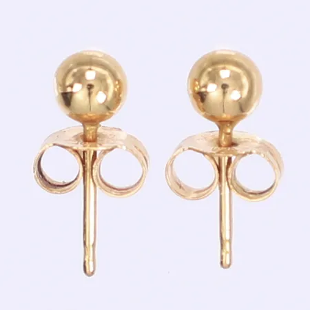 Ett par örhängen kulor 12x4mm 18K Vikt: 0,4 g