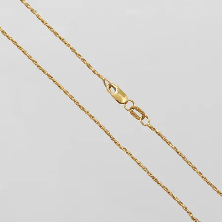Kedja Cordell längd 45,5cm, bredd 1,2mm, italienska stämplar, enstak klämd länk, 18K Vikt: 3,7g Vikt: 3,7 g