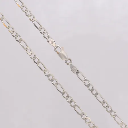 Kedja Figaro längd 61cm, bredd 3,5mm. 925/1000 silver Vikt: 8,8 g