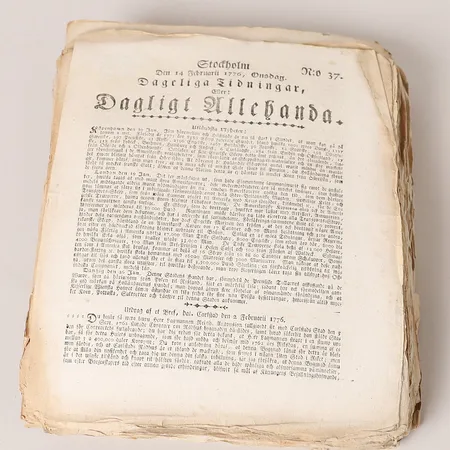 126st Tidningar 17-1800-tal, ej genomgångna