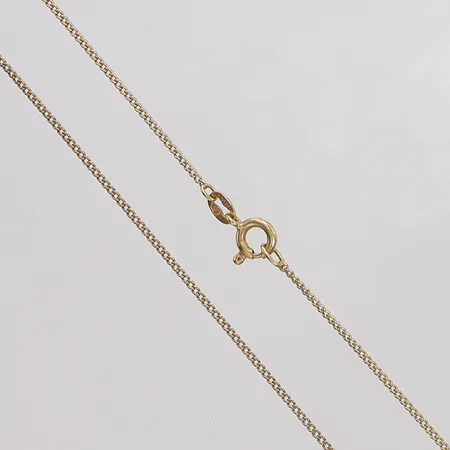 Kedja Pansar, längd ca 44cm bredd 1mm. 18K  Vikt: 1,8 g