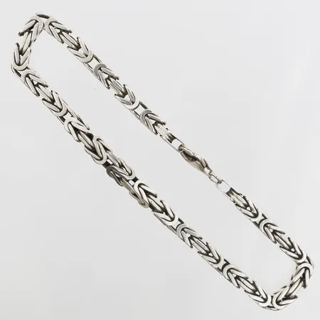 Armband kejsar längd 25cm, bredd 5mm, 925/1000 Silver.  Vikt: 27,6 g