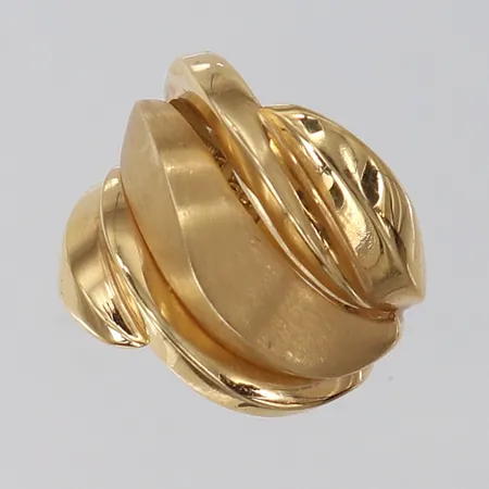 Ring med mönsterdekor stl 18 bredd ca 3-18,5mm, 18K Vikt: 5,1 g