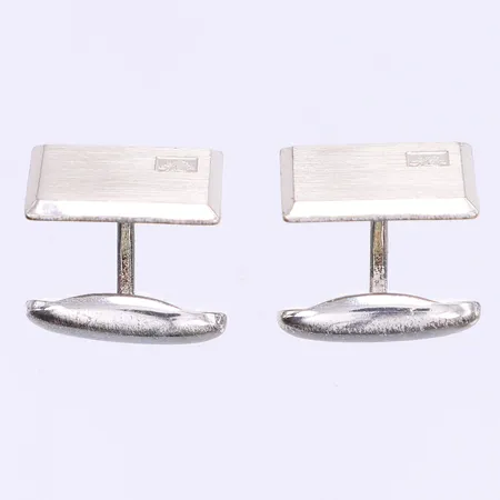 Ett par manschettknappar Soprrong något missformade silver 830/1000 Vikt: 15,2 g