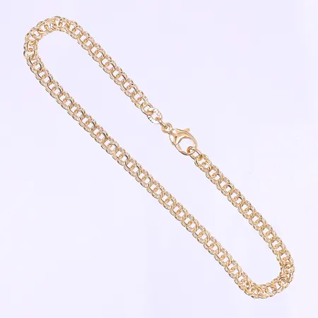 Armband Bismarck 20,5cm bredd 4mm tillv. Jo-Ans Guld AB nyskick 18K Vikt: 6,6 g