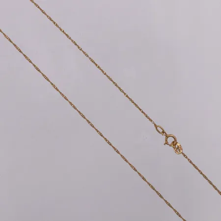 Kedja Singapore längd 47cm, bredd 0,3mm, Italy, 18K Vikt: 1 g