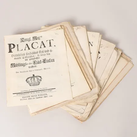 26st reglemente/placat/kungörelser 16-1800-tal, ej genomgångna