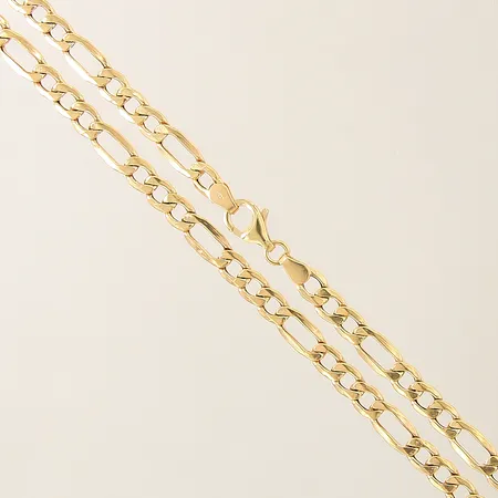 Kedja Figaro GHA längd 55cm bredd 5,1mm, ihålig 18K Vikt: 9 g