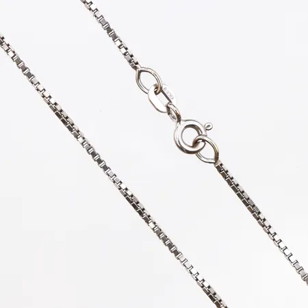 Kedja Venezia, längd:50cm, bredd:1mm, vitguld, 18K. Vikt: 5 g
