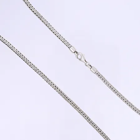 Halskedja 46cm bredd 4mm 925/1000 silver Vikt: 36,6 g