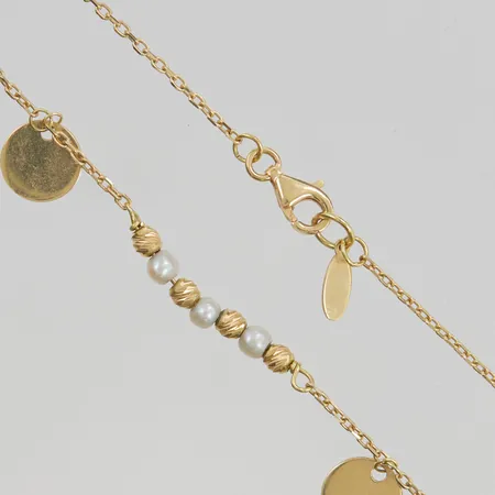 Collier 44cm bredd:0,8-3mm 18K 6,6g.
