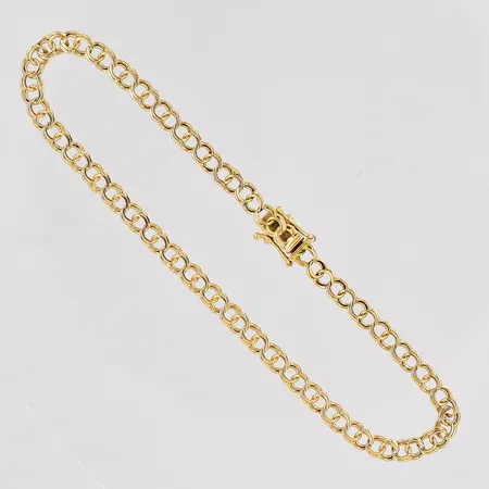 Armband Bismarck längd 20cm bredd 3,7mm GFAB 18K Vikt: 4,7 g