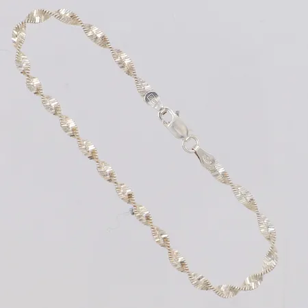 Armband längd 18,5cm, bredd 3,4mm, GHA, silver 925/1000 Vikt: 3,3 g